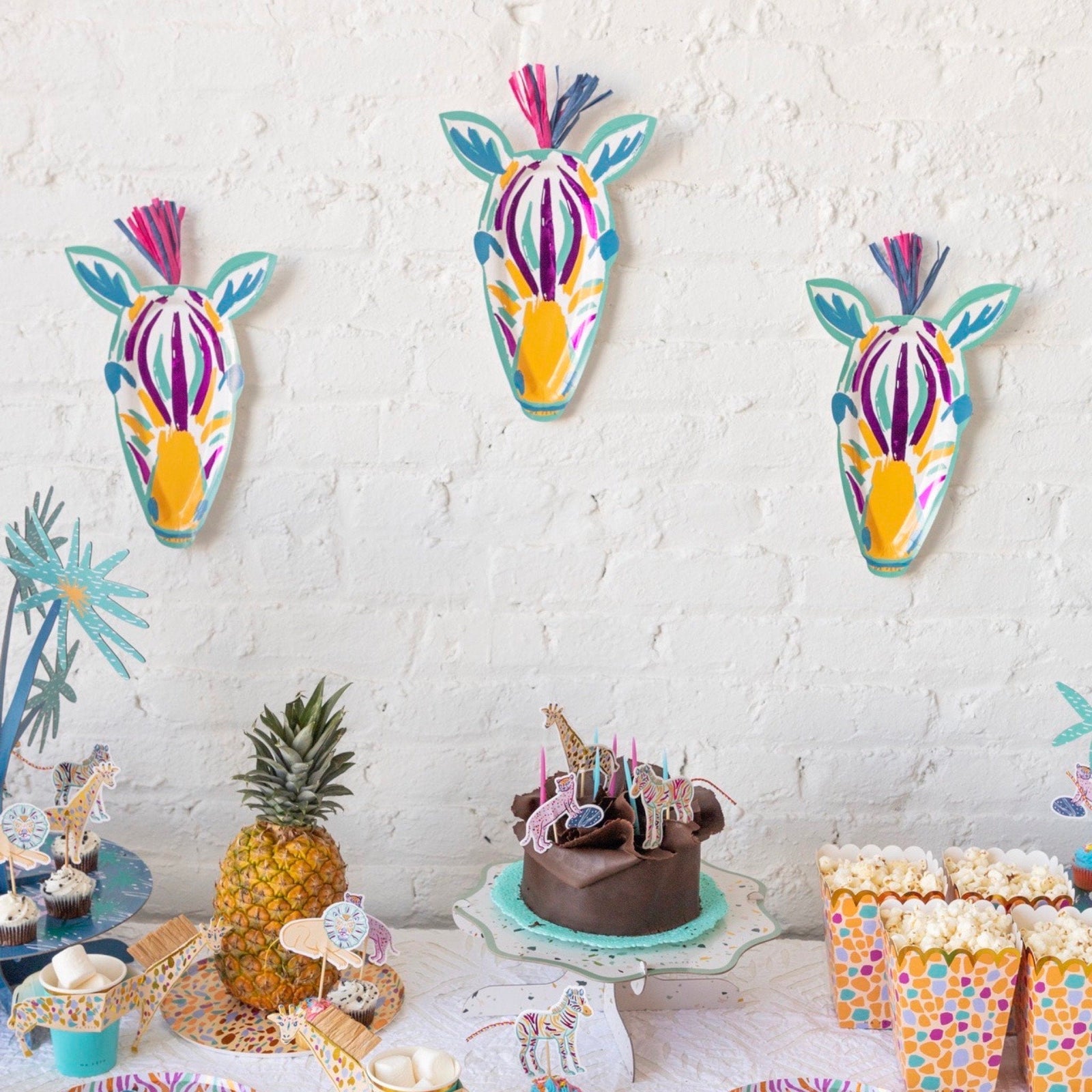 Zebra Party Platters 4ct - Stesha Party