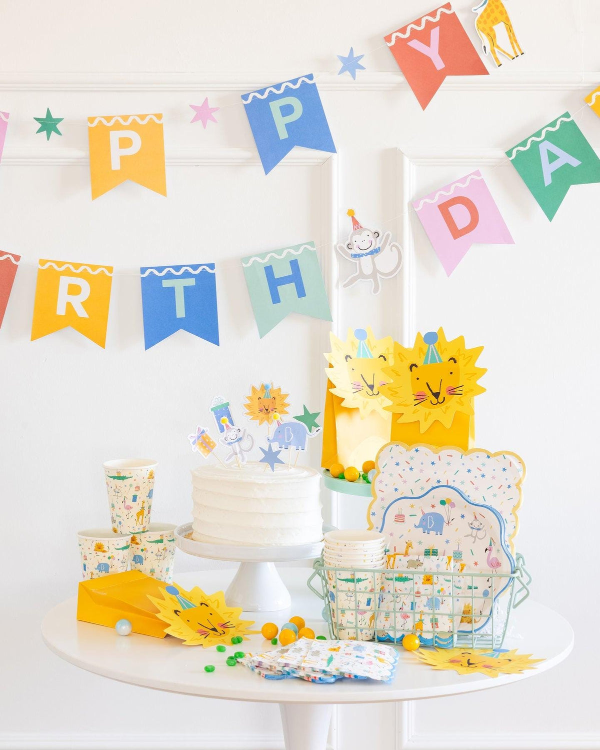 Zoo Animal Birthday Banner - Stesha Party