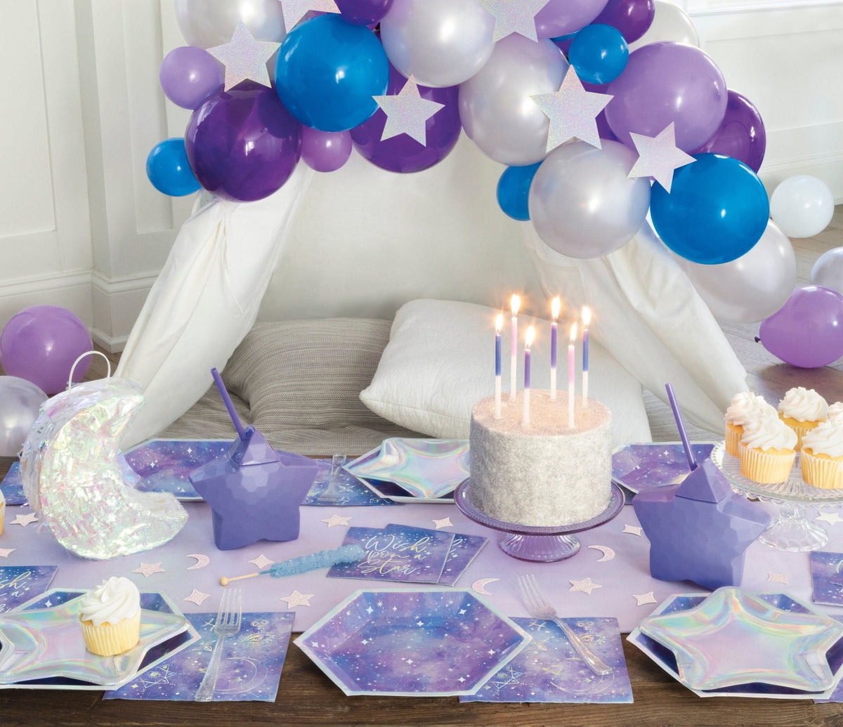 12 Galaxy Party Cake Candles - Stesha Party