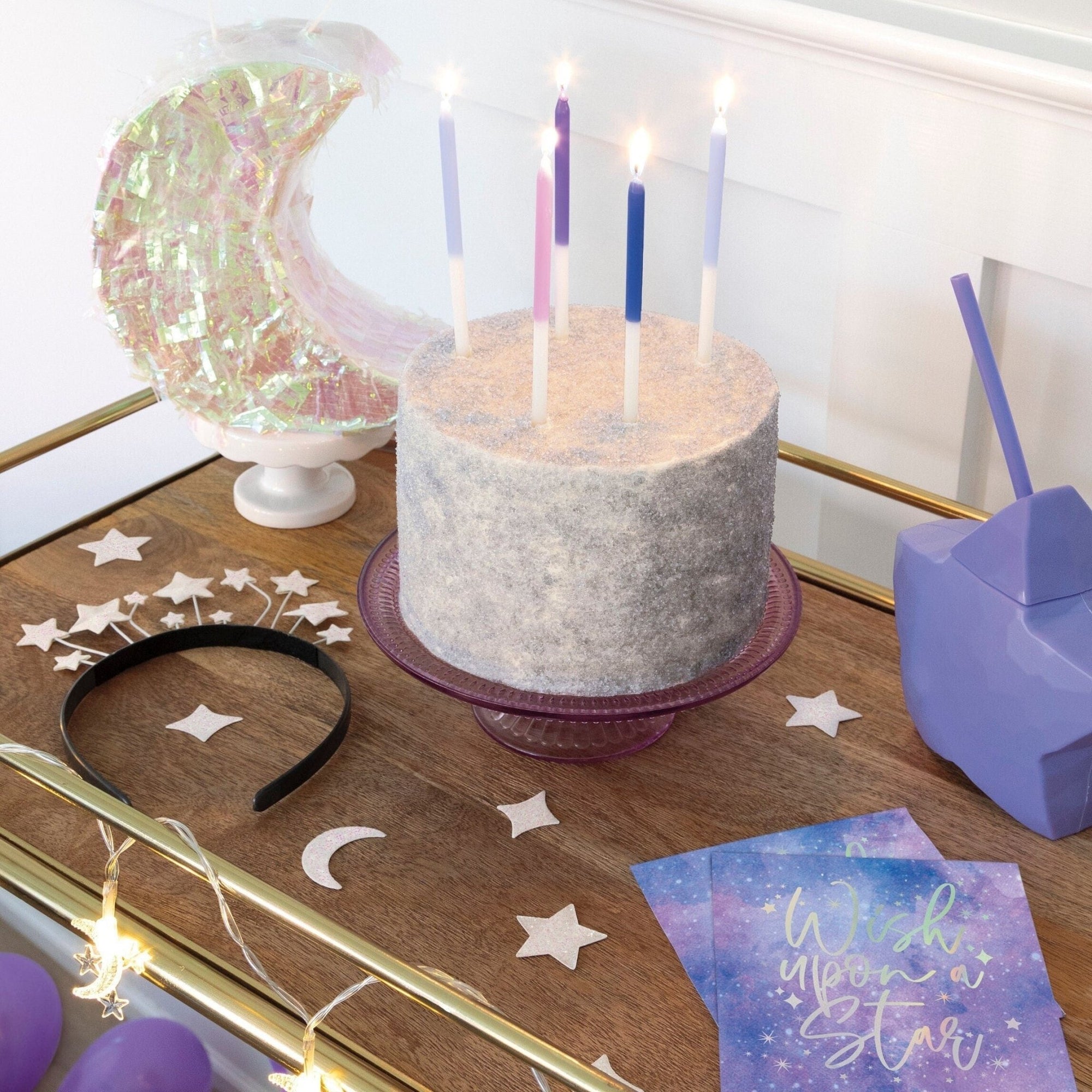12 Galaxy Party Cake Candles - Stesha Party