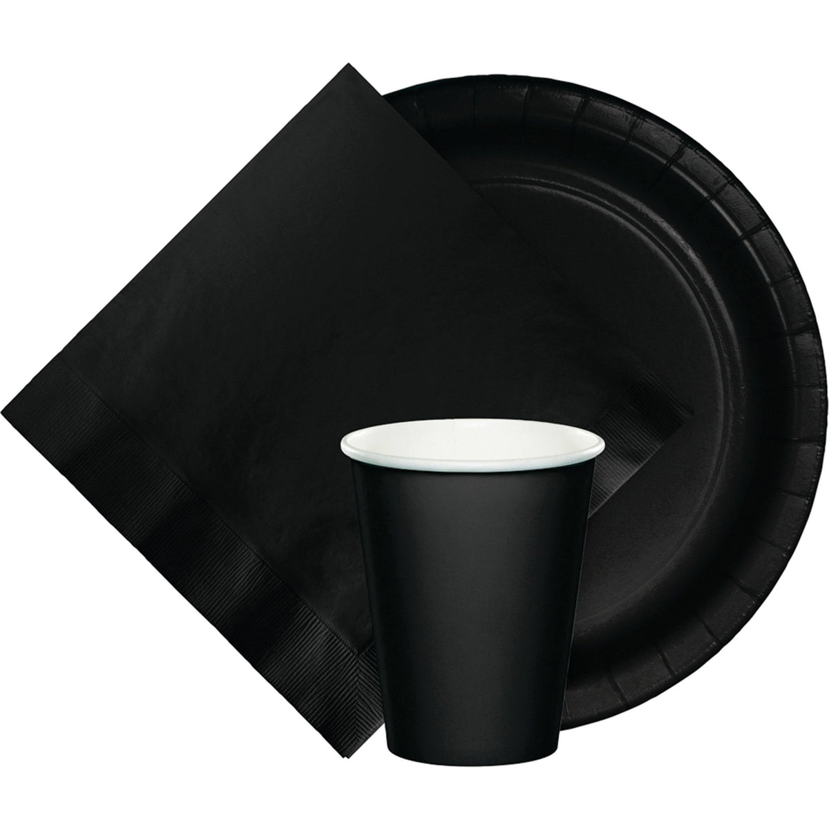 24 Black 9oz Cups - Stesha Party