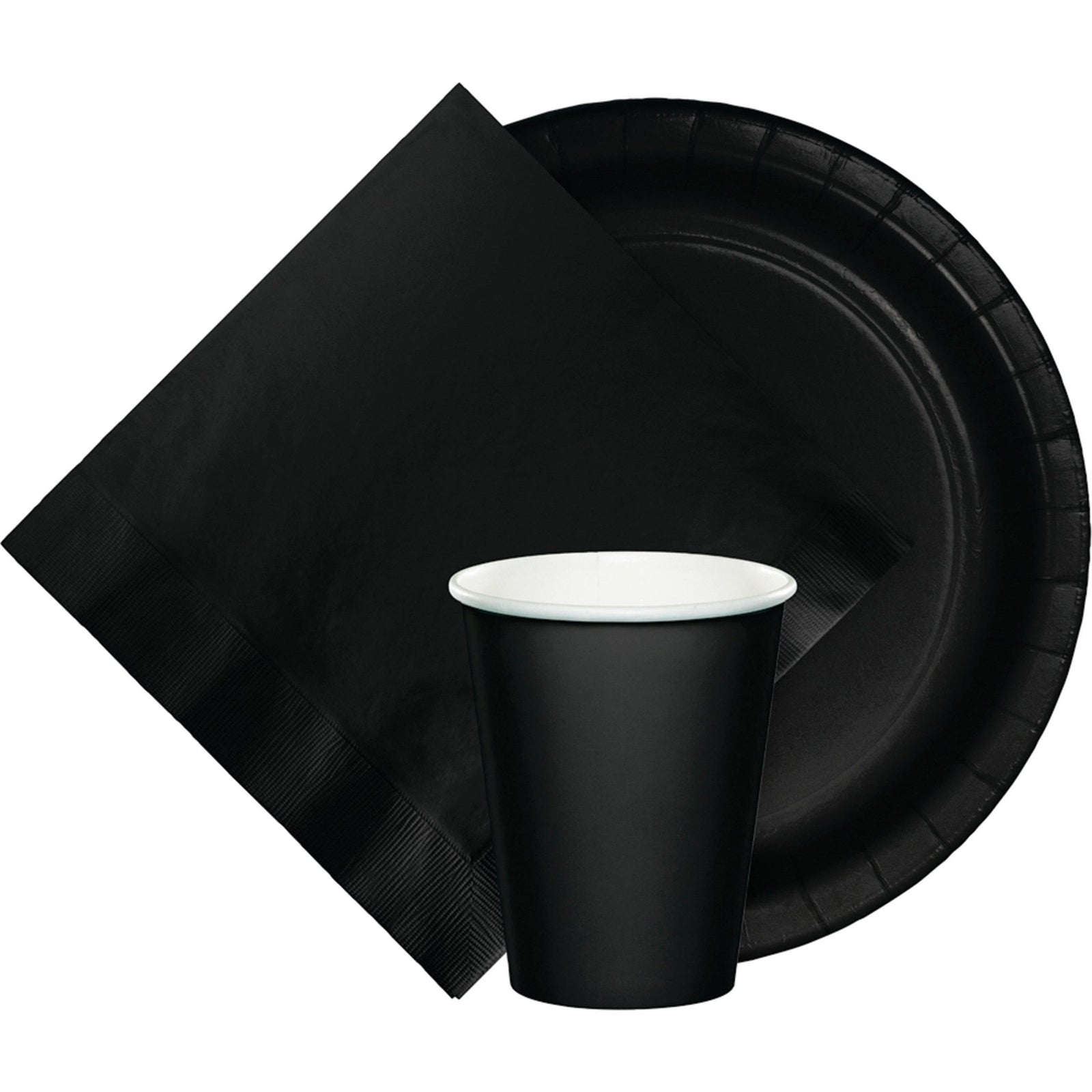 24 Black 9oz Cups - Stesha Party
