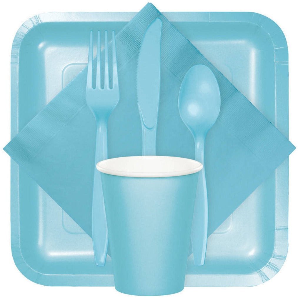 24-Set Pastel Blue Cutlery - Stesha Party