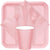 24-Set Plain Soft Pink Cutlery - Stesha Party