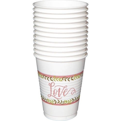 25 Love Plastic Party Cups - Stesha Party