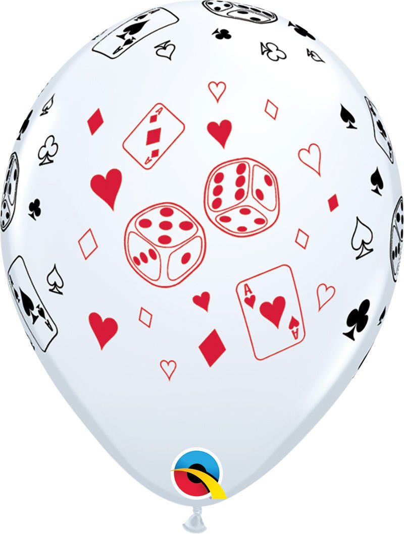 5 Casino Themed Balloons - Stesha Party