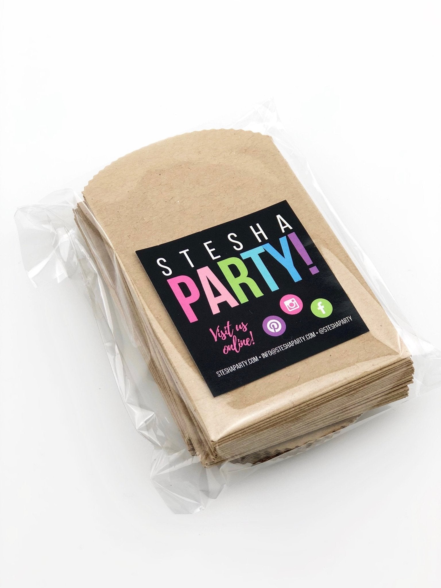 Paper Rags Mini Mini Kraft Paper Bags 50ct - Stesha Party
