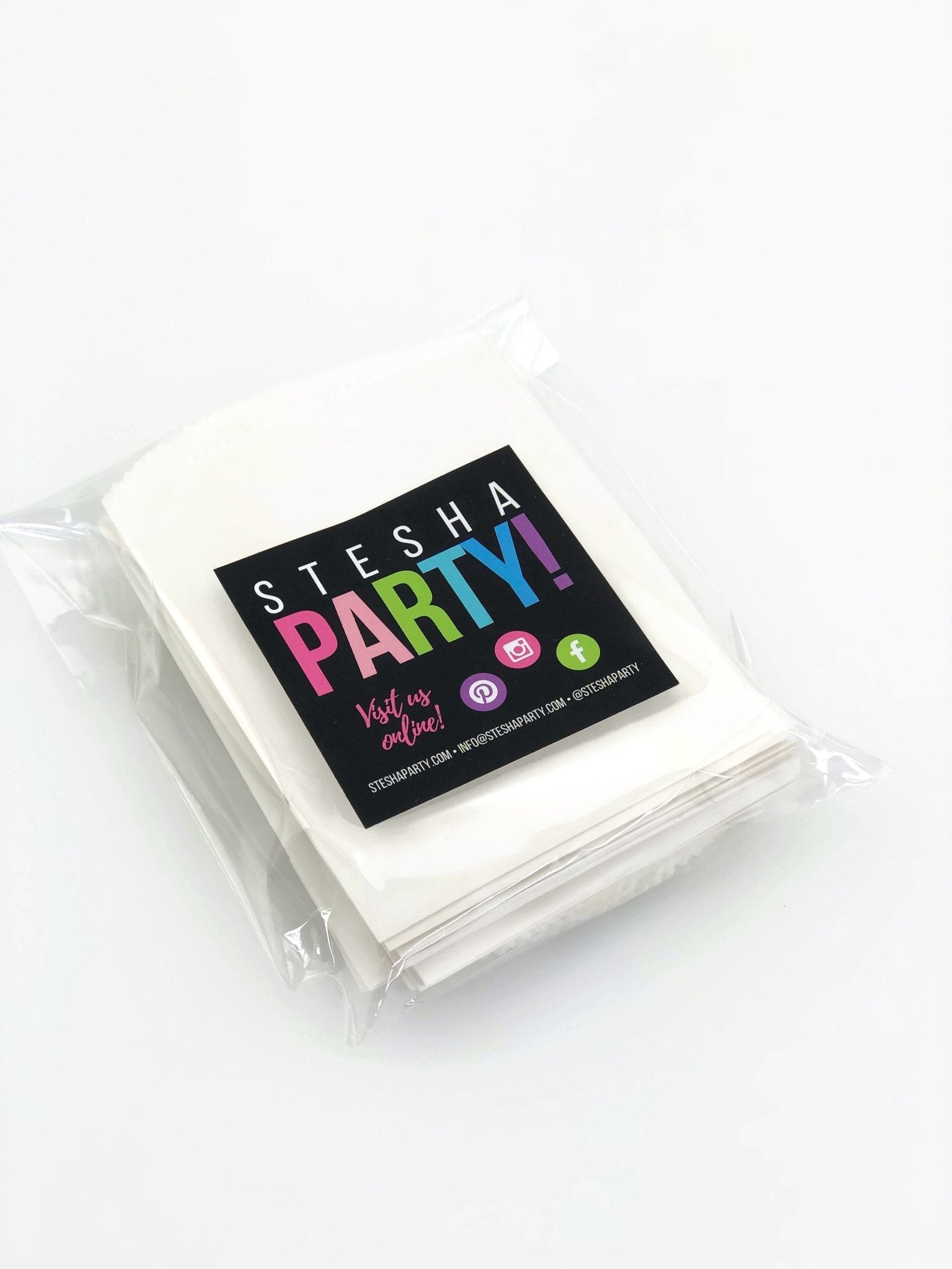 Stesha Party 50 Mini White Paper Bags - 4 x 2.5 Party Favor Bags, DIY Craft Supplies