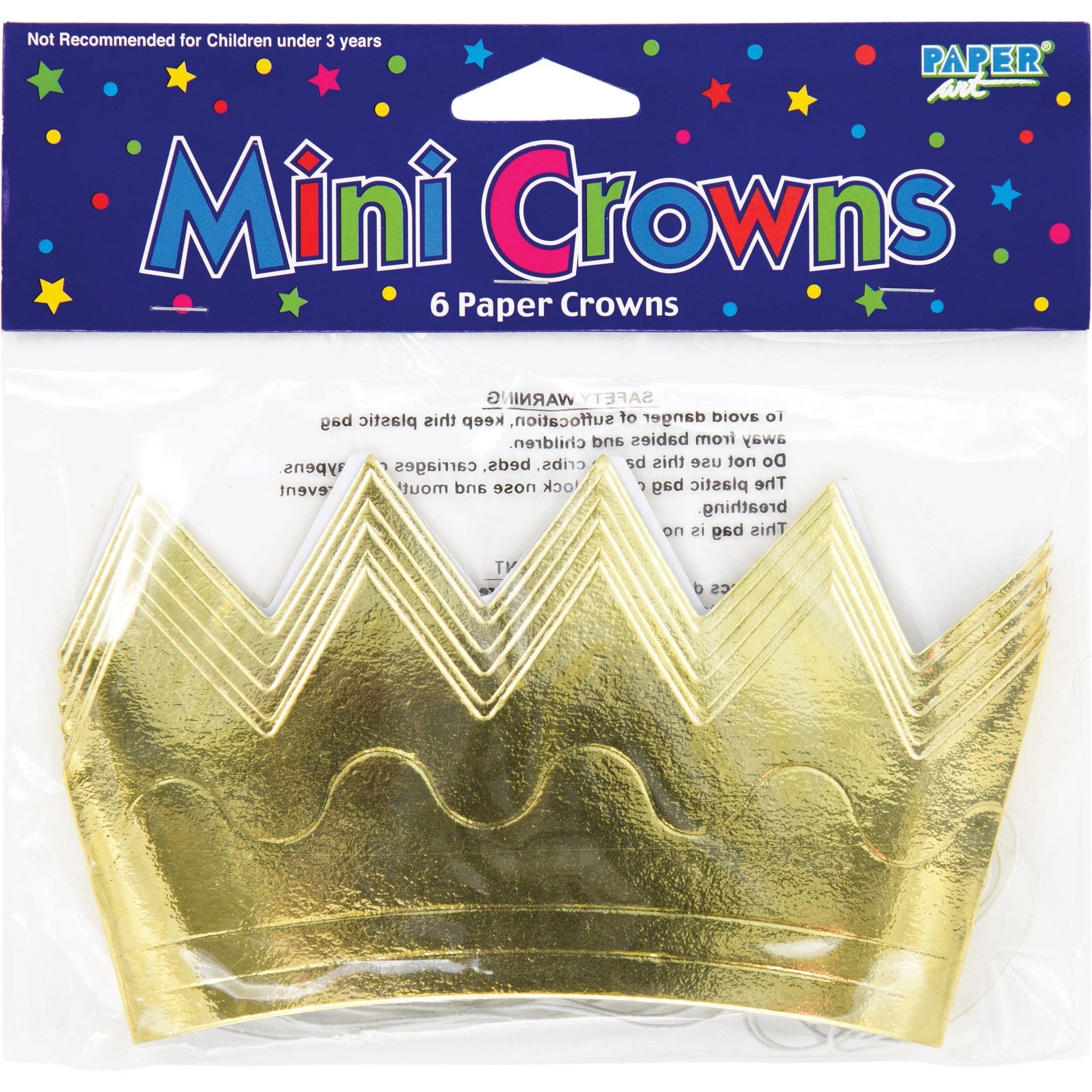 6 Crown Shaped Party Hats - Stesha Party