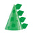 8 Green Dinosaur Party Hats - Stesha Party
