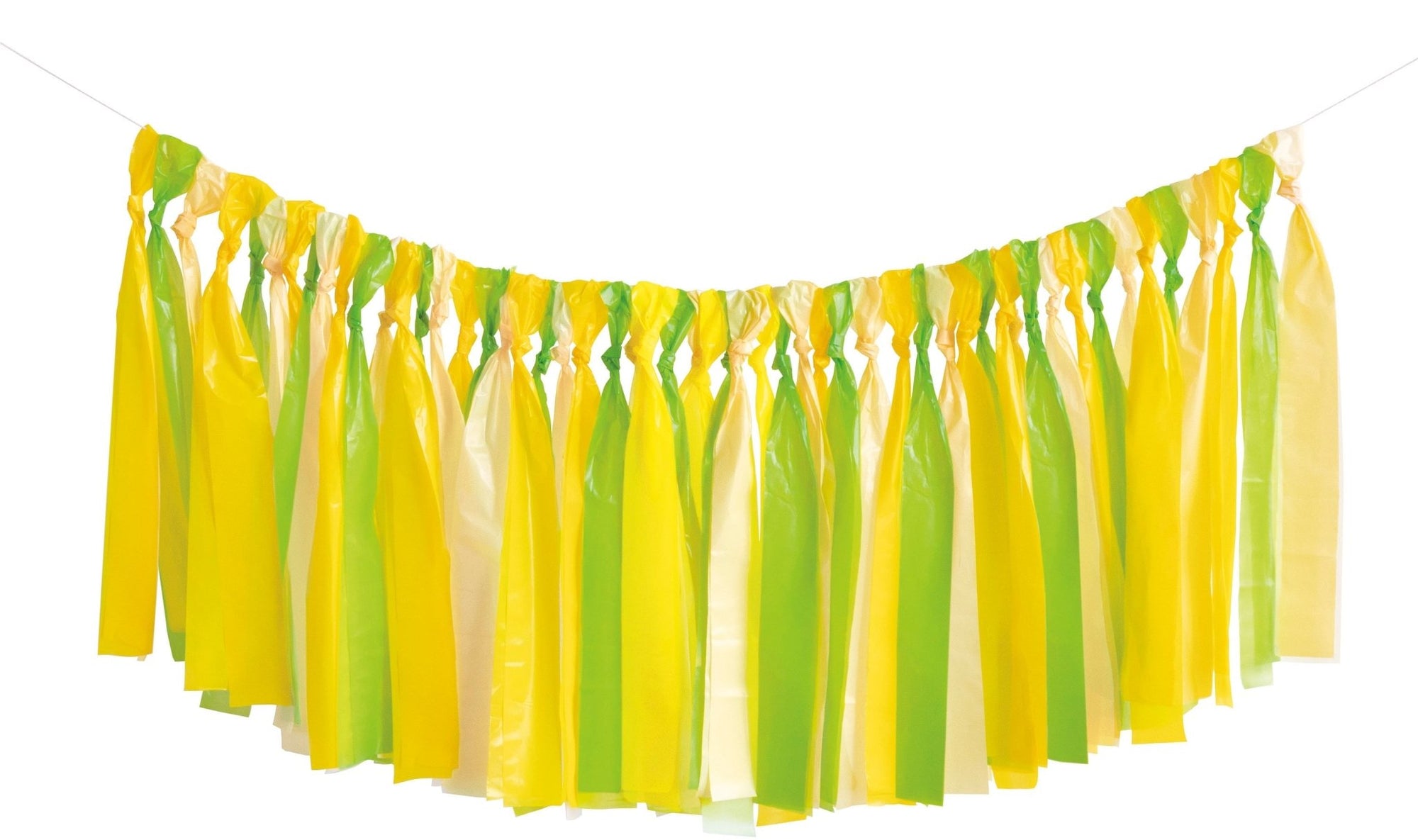 8' Yellow & Green Fringe Backdrop - Stesha Party