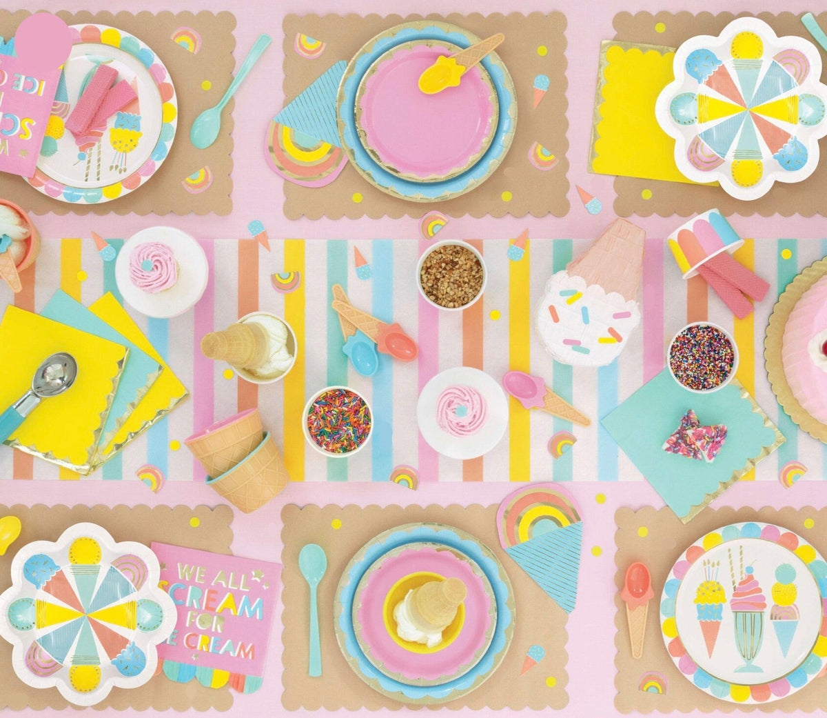 9" Ice Cream Birthday Plates - Stesha Party