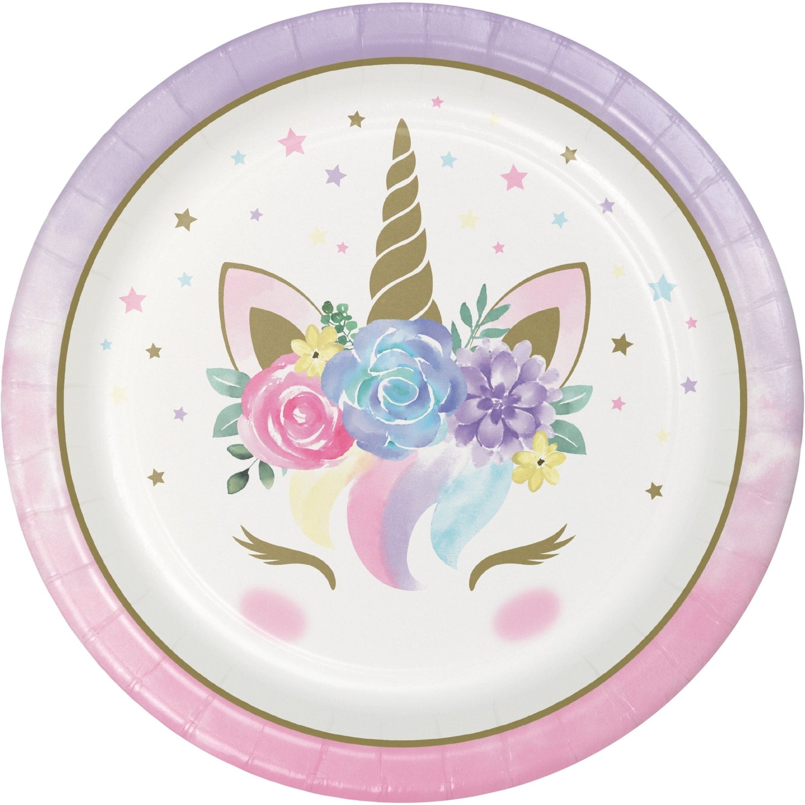 9" Unicorn Horn Plates - Stesha Party