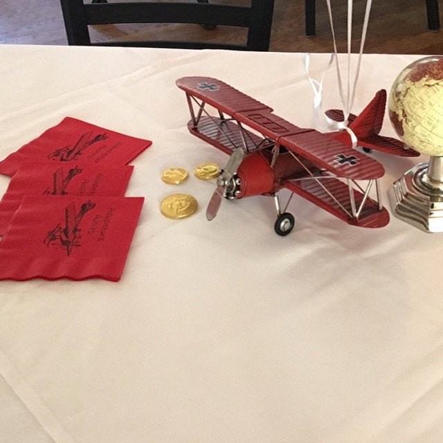 Airplane Napkins "Adventure Awaits" - Stesha Party