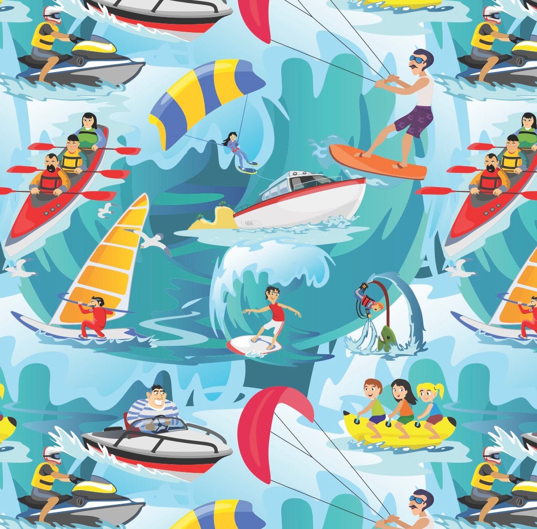 Beach Surfing Gift Wrap - Stesha Party