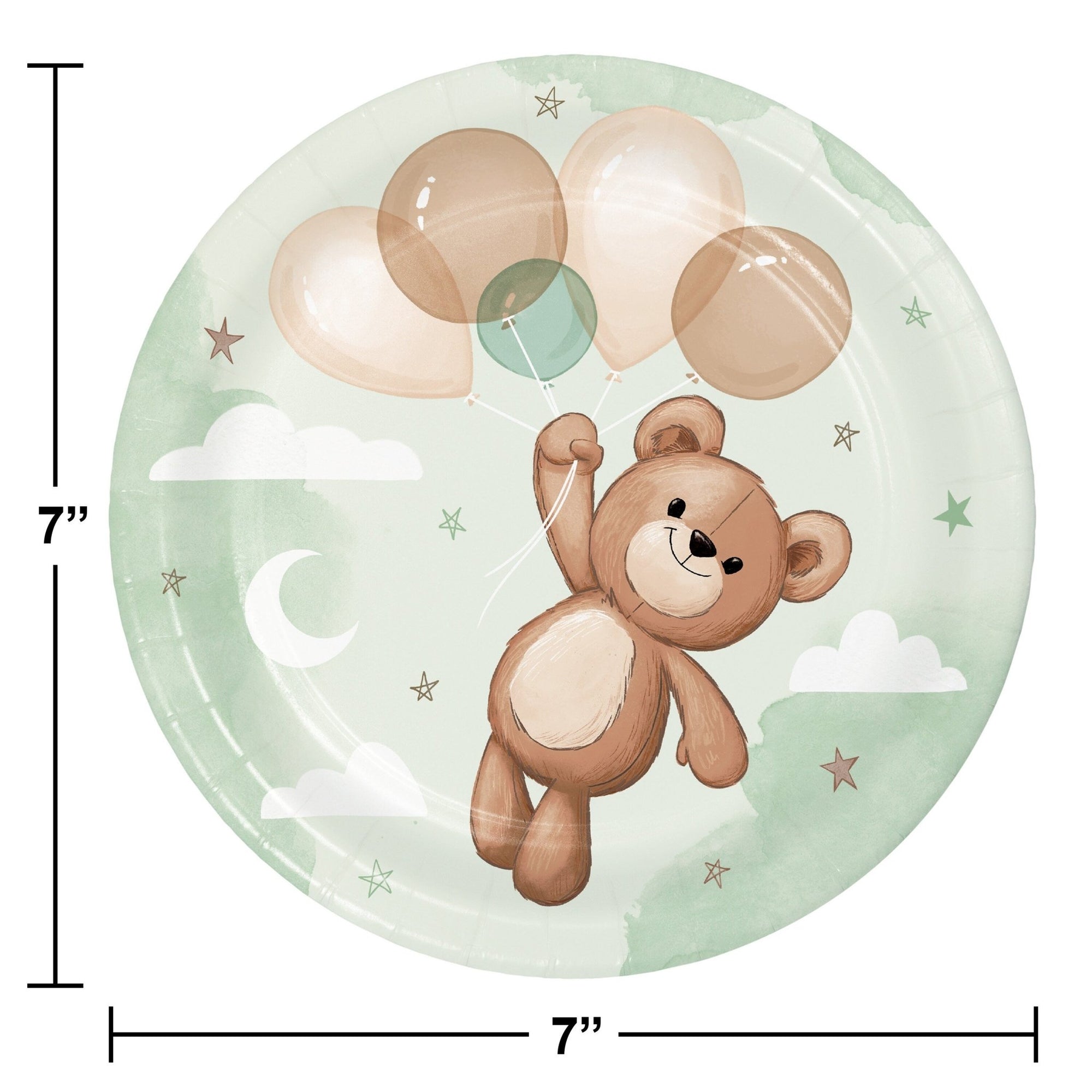 Bear Baby Shower Plates - Stesha Party