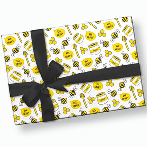 Bee Gift Wrap - Stesha Party - 1st birthday boy, 1st birthday girl, animal