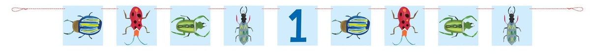Blue Insect 1st Birthday Banner - Stesha Party