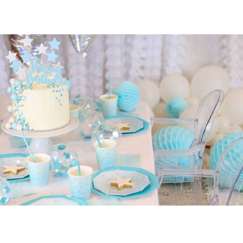 Blue Mint Iridescent Confetti - Stesha Party