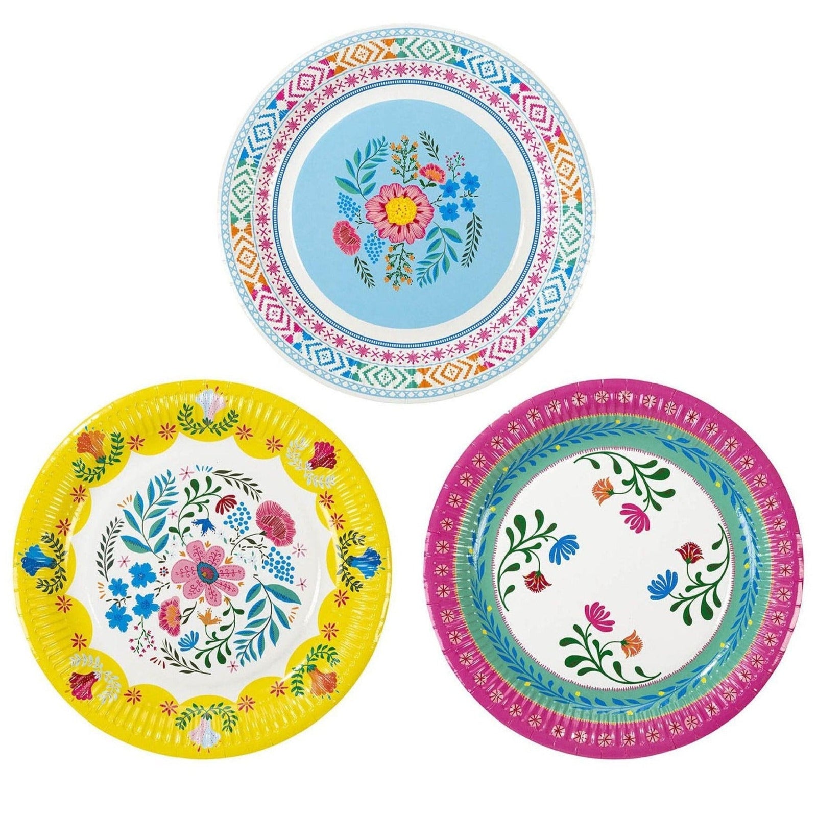 Boho Floral Plates - Stesha Party