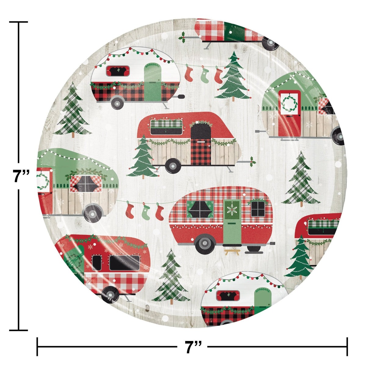 Buffalo Plaid RV Camper Holiday Plates & Napkins - Stesha Party