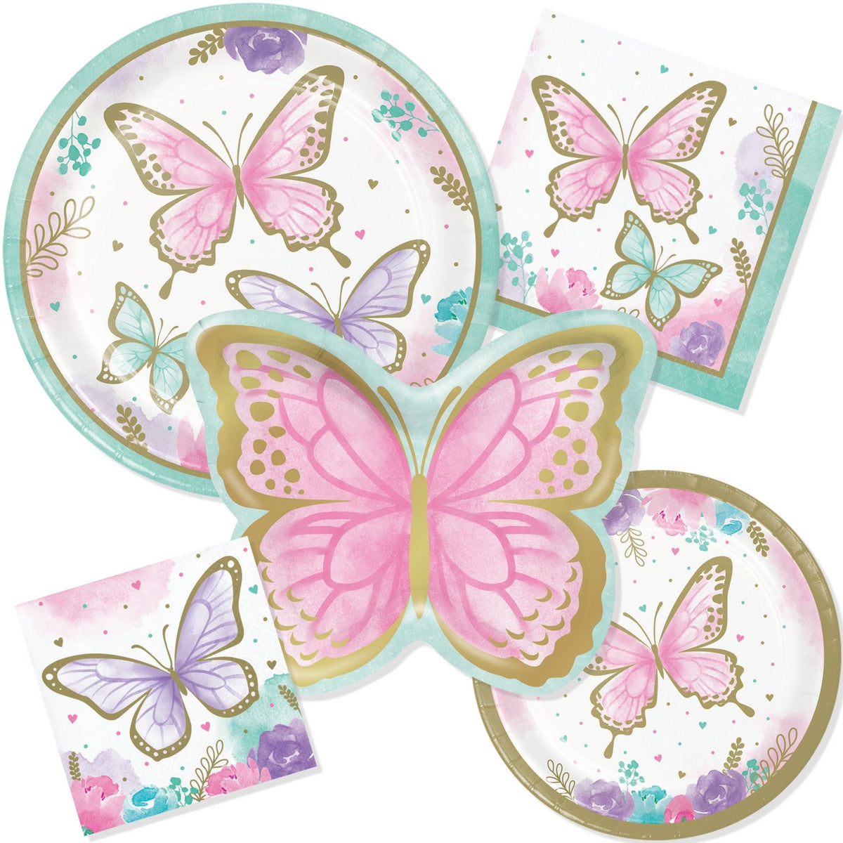 Butterfly Party Plates - Stesha Party