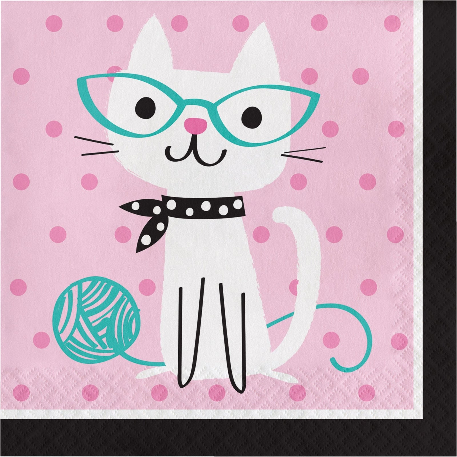 Cat Birthday Party Napkins - Stesha Party