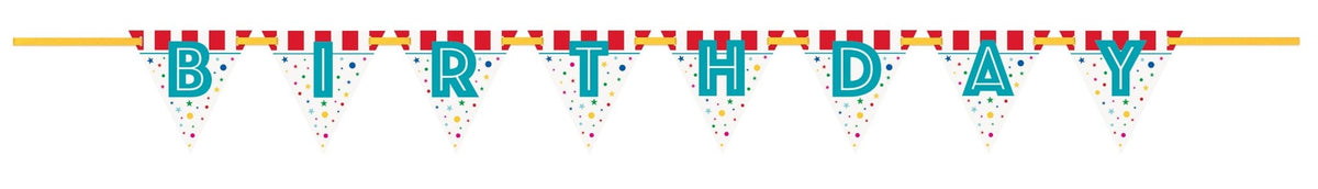 Circus Party "Happy Birthday" Banner - Stesha Party