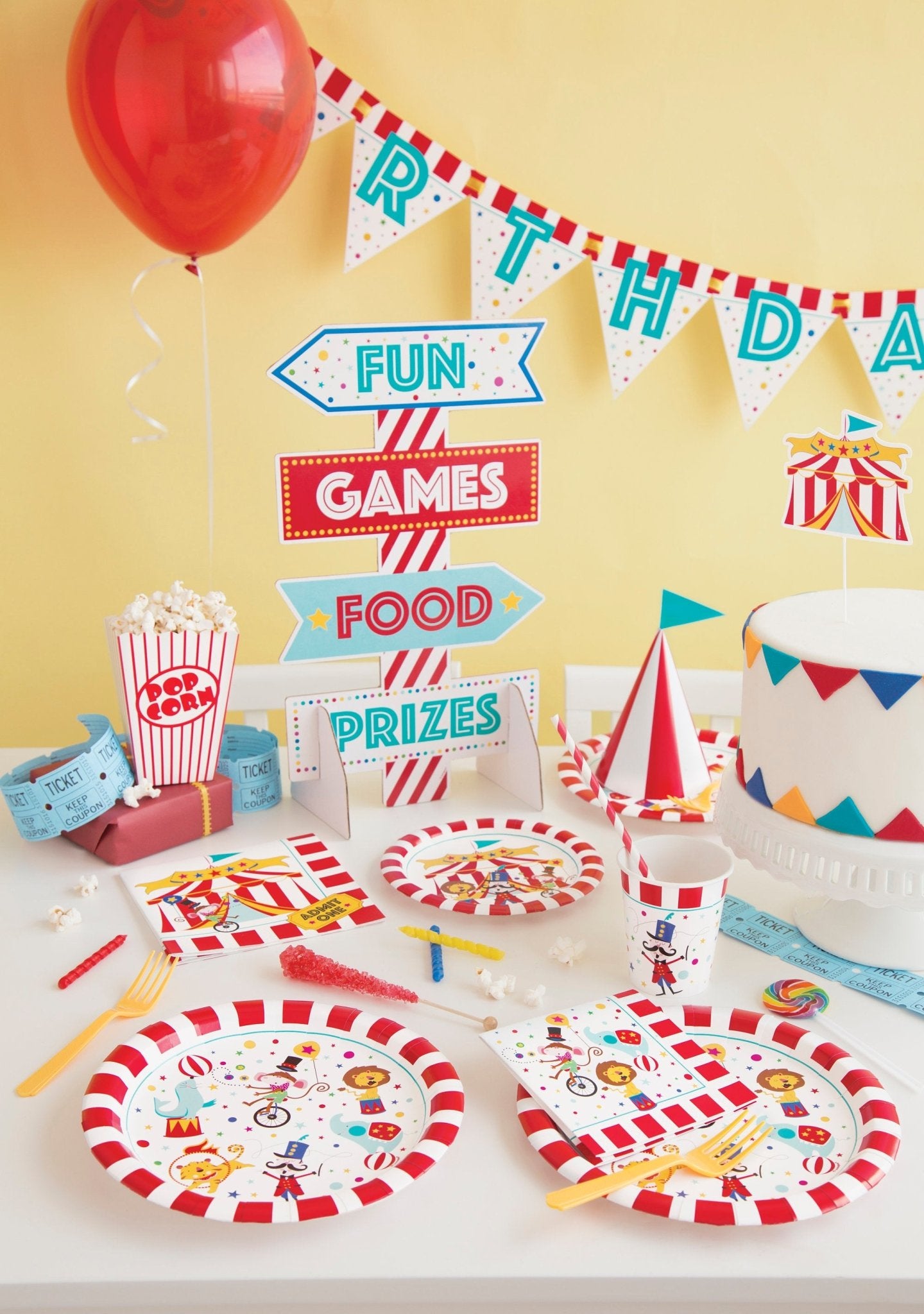 Circus Tent Cake Topper - Stesha Party