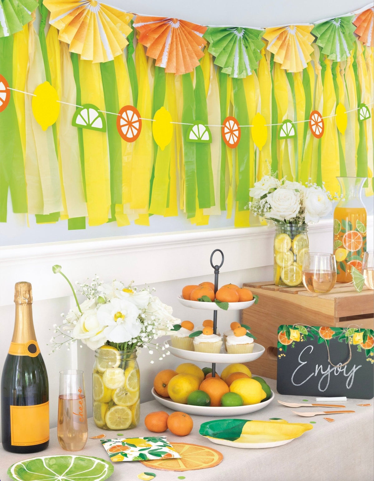 Citrus Party Bunting Decoration - Stesha Party
