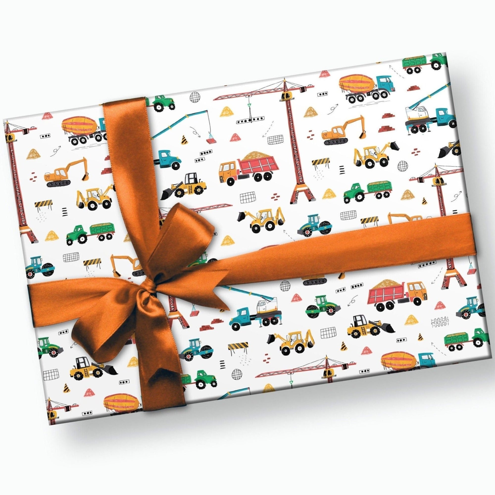 Construction Vehicles Wrapping Paper - Stesha Party