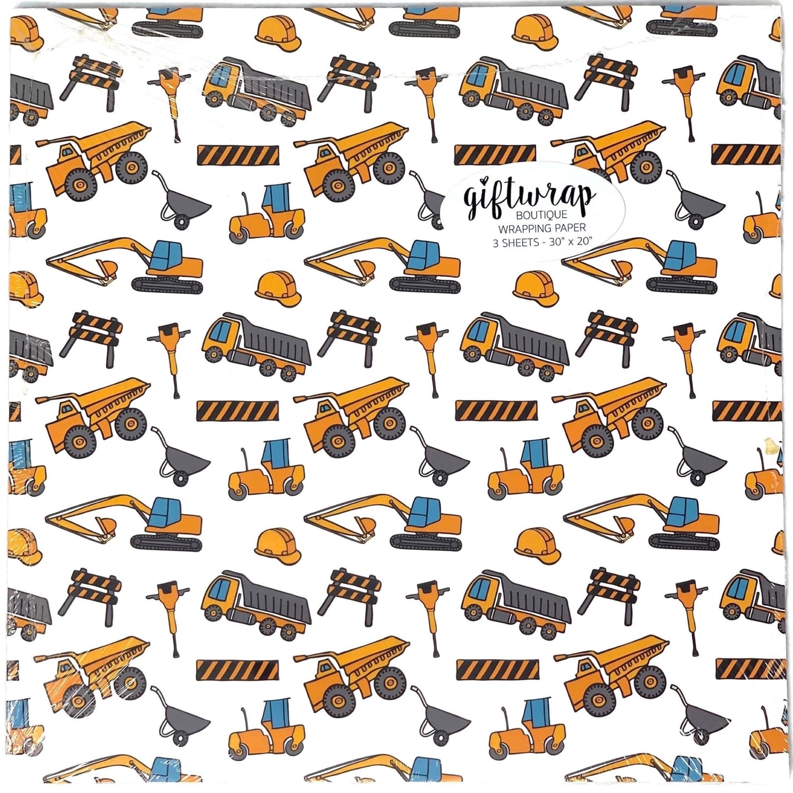 Construction Wrapping Paper - Stesha Party