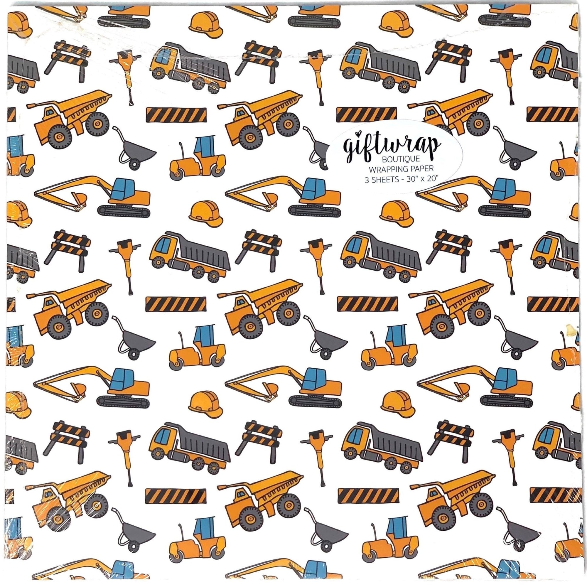 Construction Wrapping Paper - Stesha Party