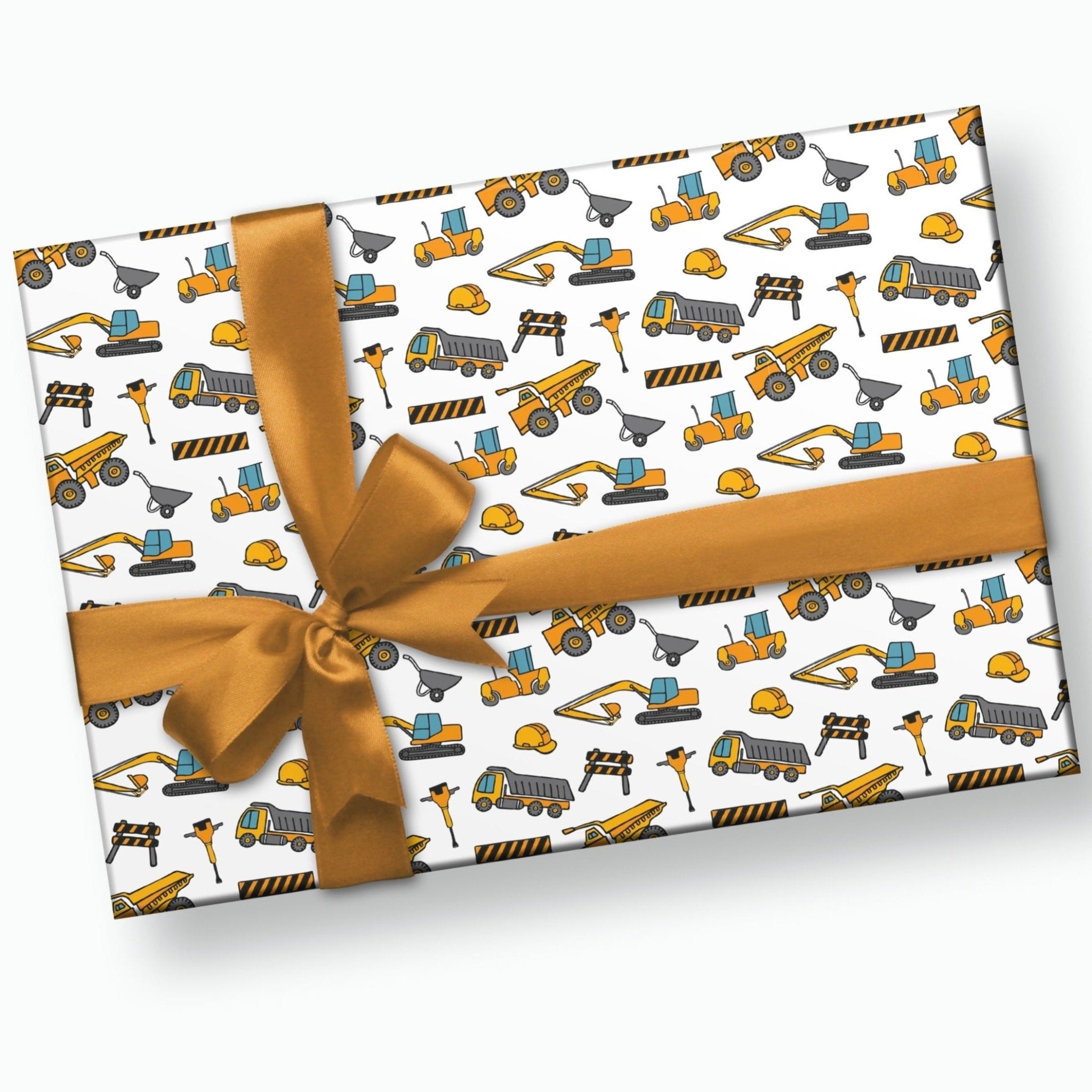 Construction Worker Birthday Wrapping Paper