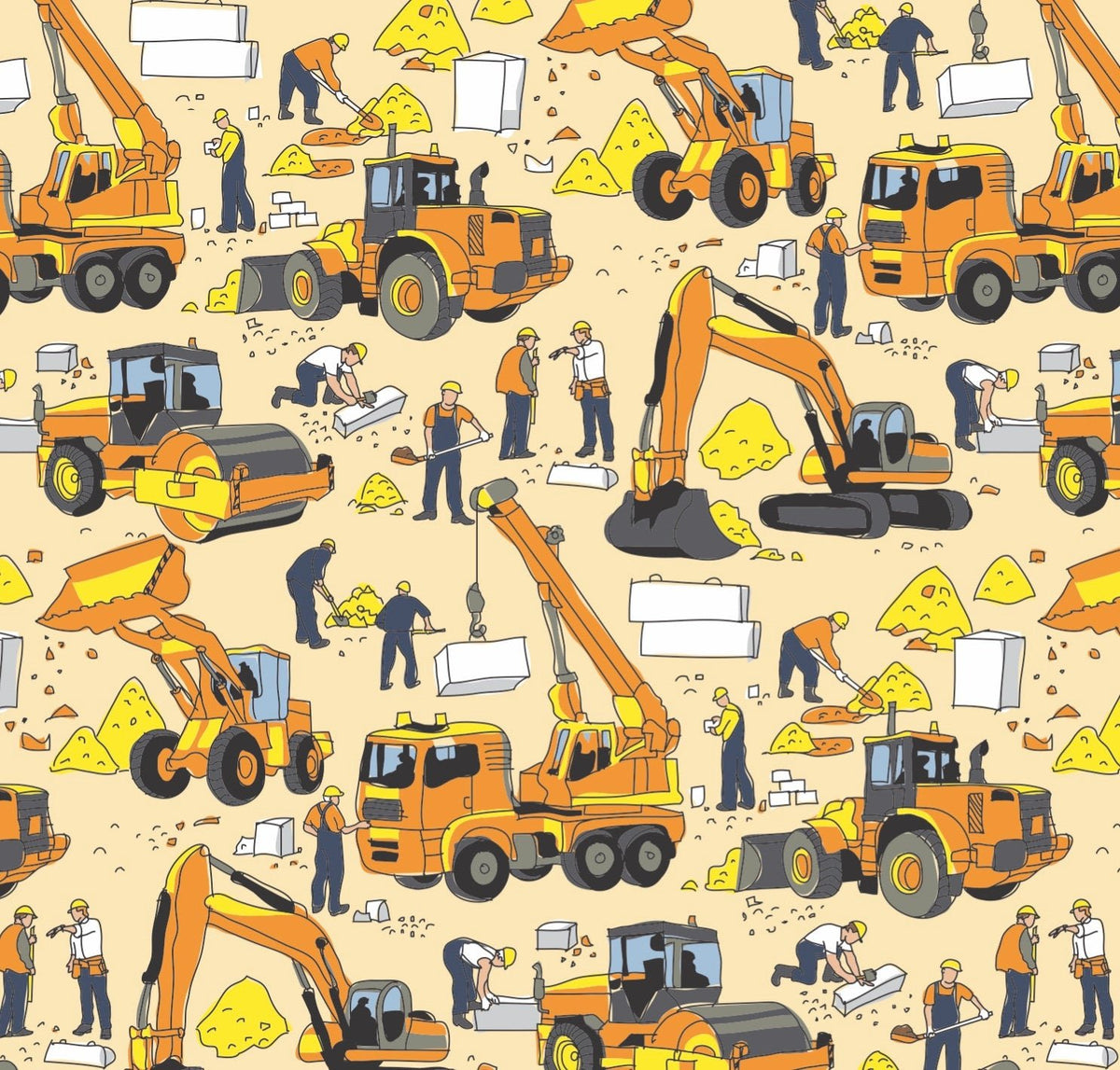 Construction Zone Gift Wrap - Stesha Party