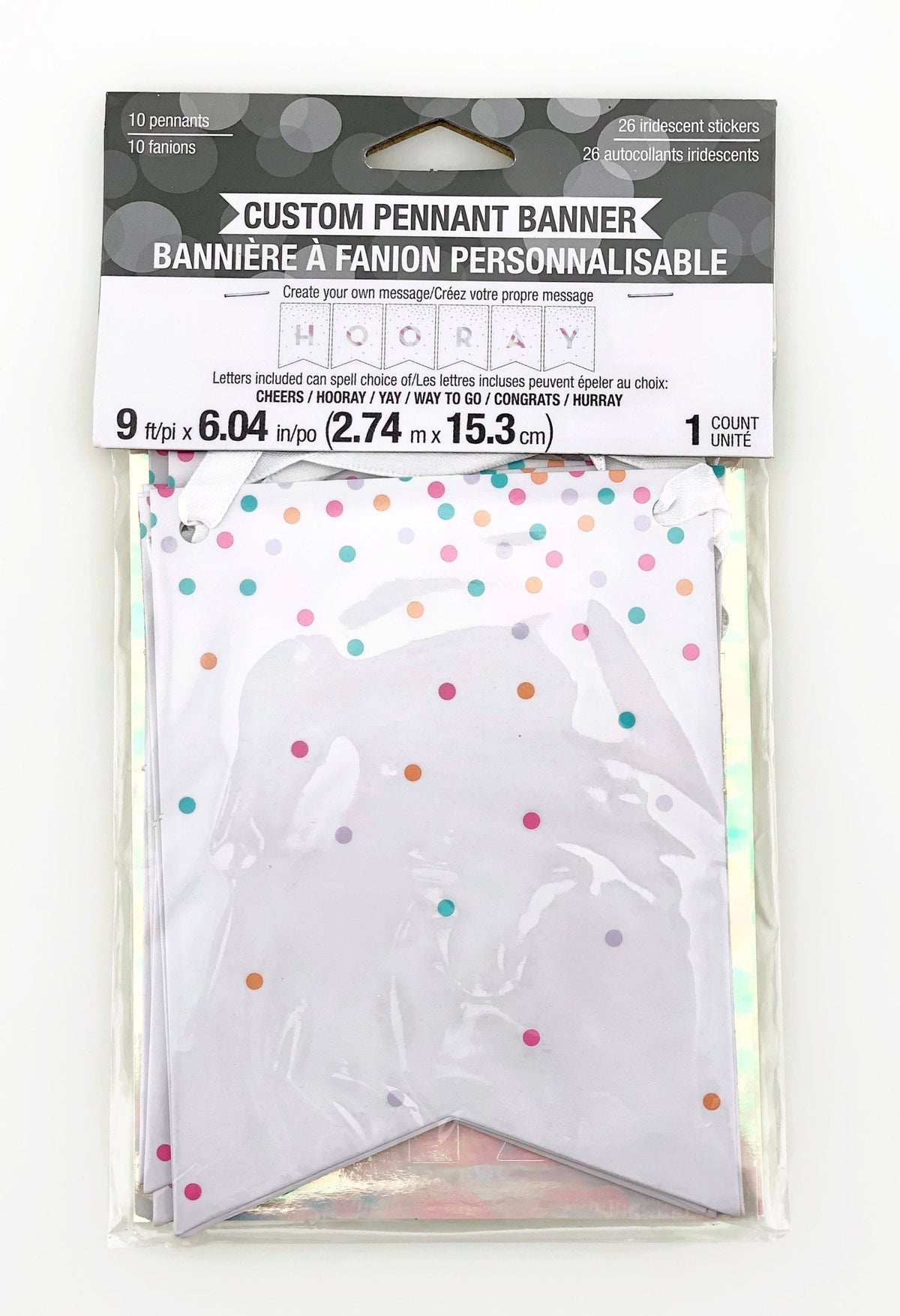 Custom Iridescent Banner "Hooray" - Stesha Party