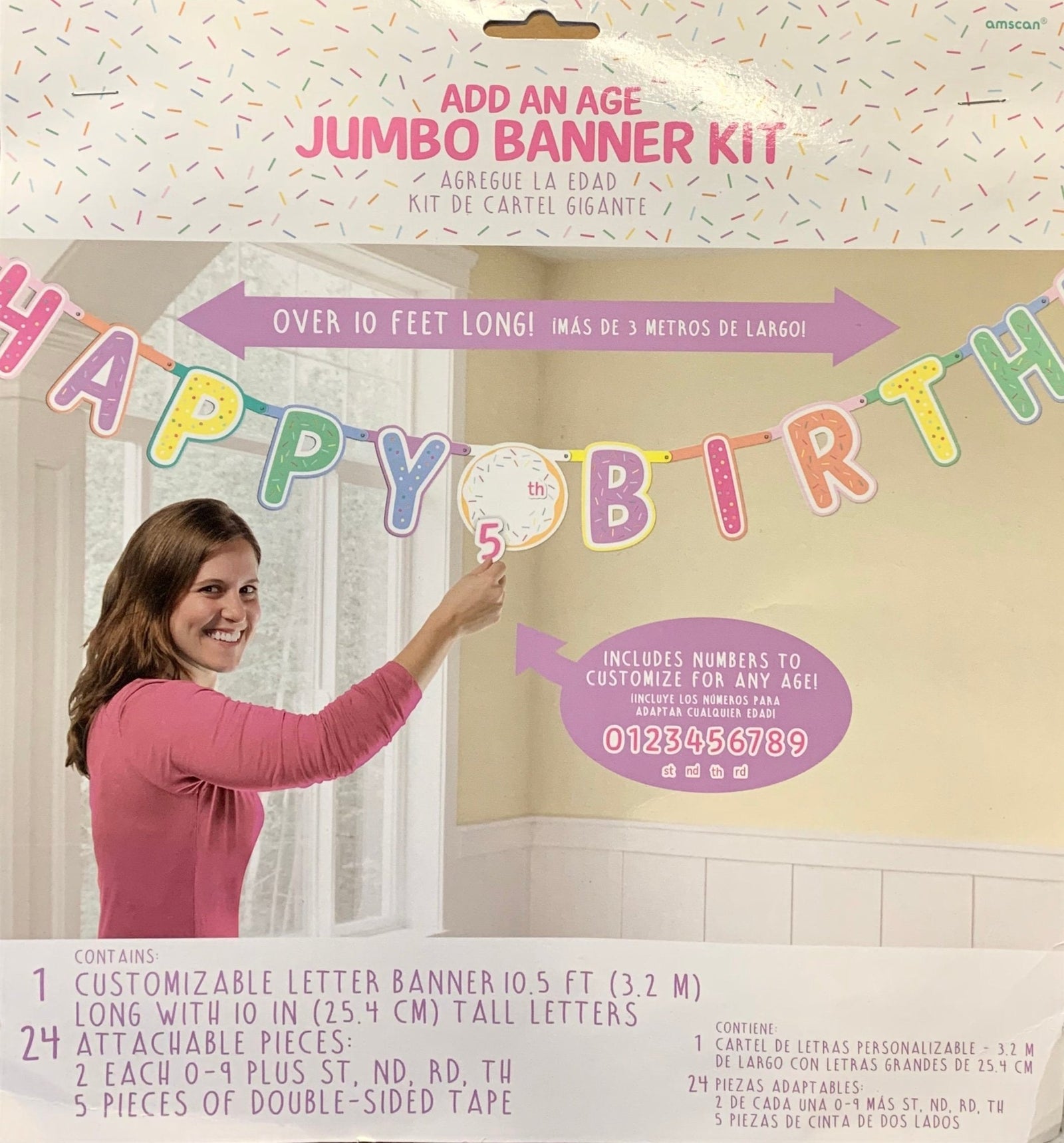 Customizable "Happy Birthday" Donut Banner - Stesha Party