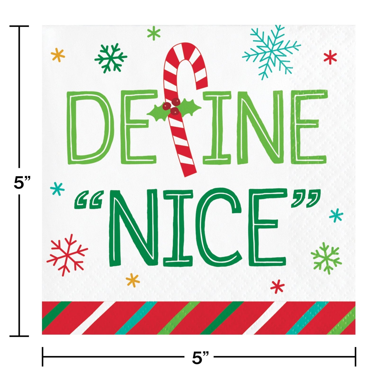 "Define Nice" Adult Holiday Party Supplies - Stesha Party