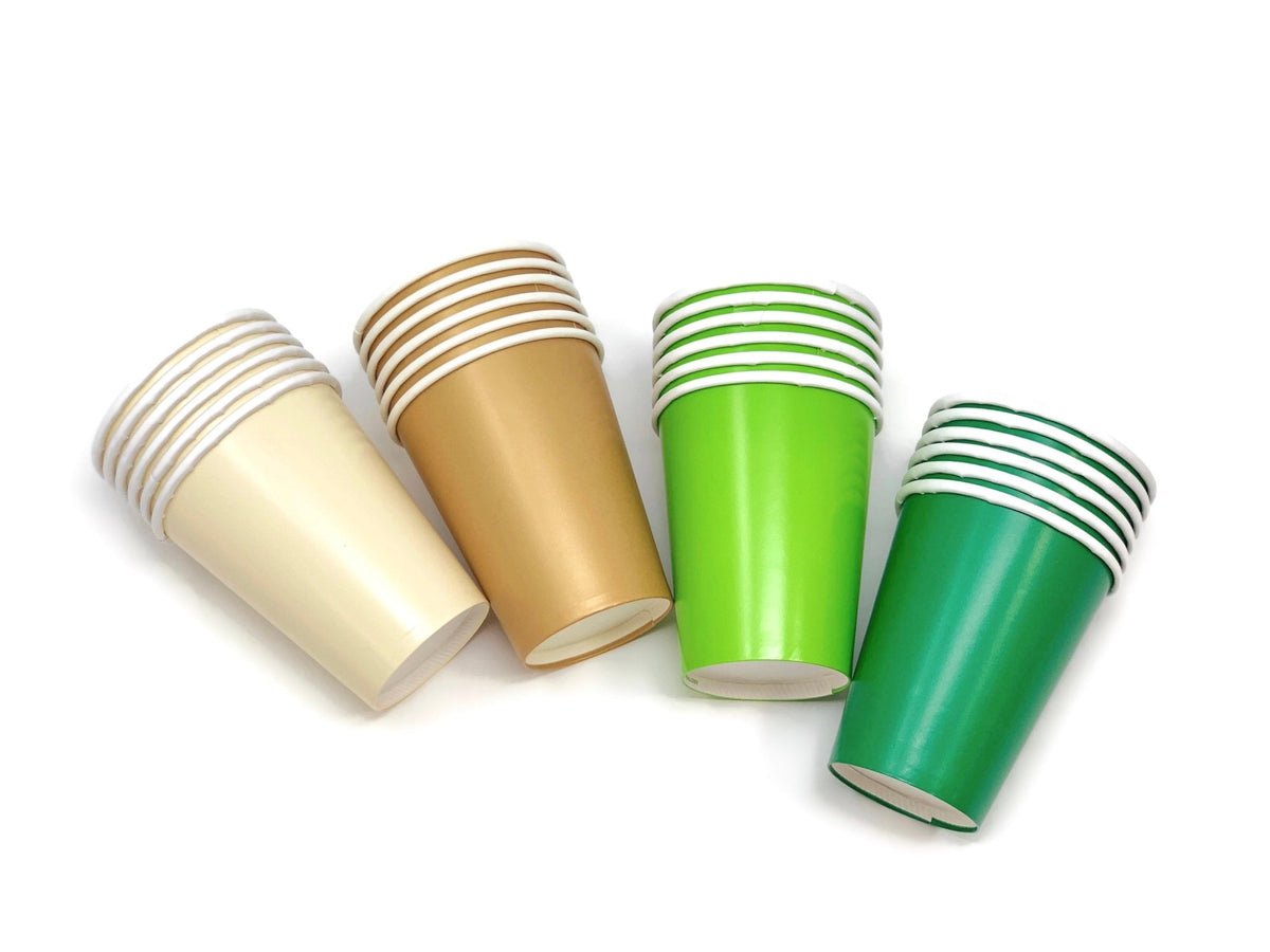 Festive Green Paper Cups 20ct, Party Supplies