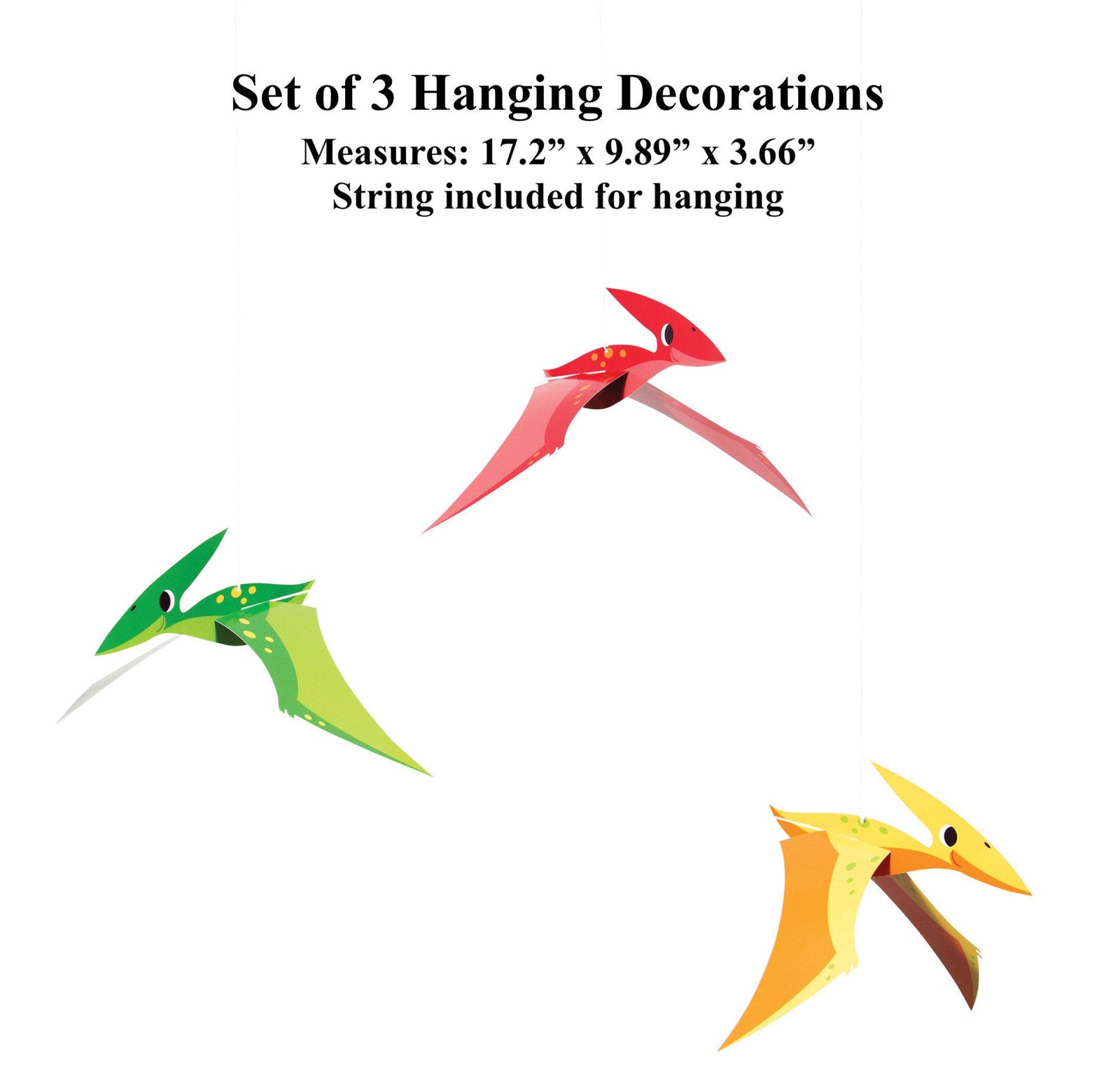 Dinosaur Shaped Hanging Party Decorations - Stesha Party