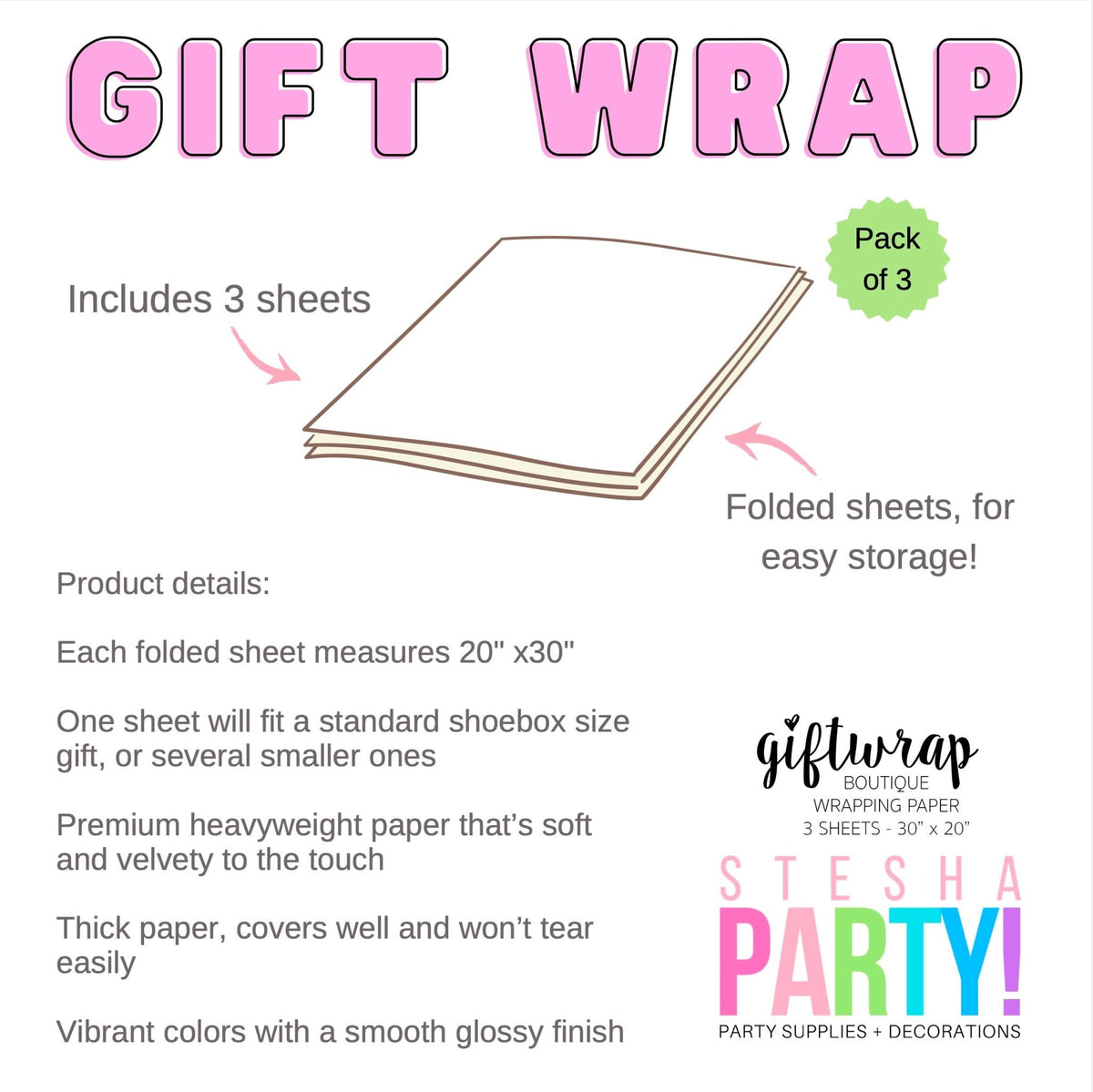 Dinosaur Themed Wrapping Paper - Stesha Party
