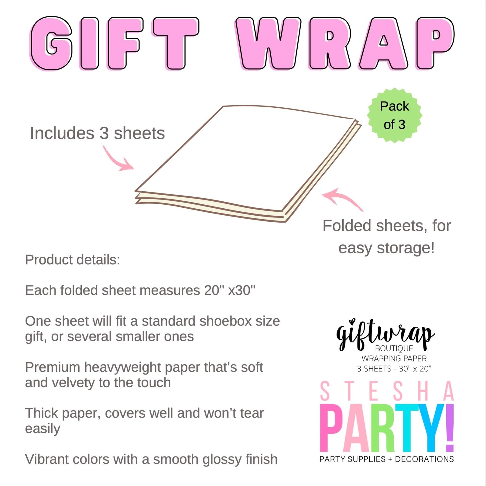 Dinosaur Themed Wrapping Paper - Stesha Party