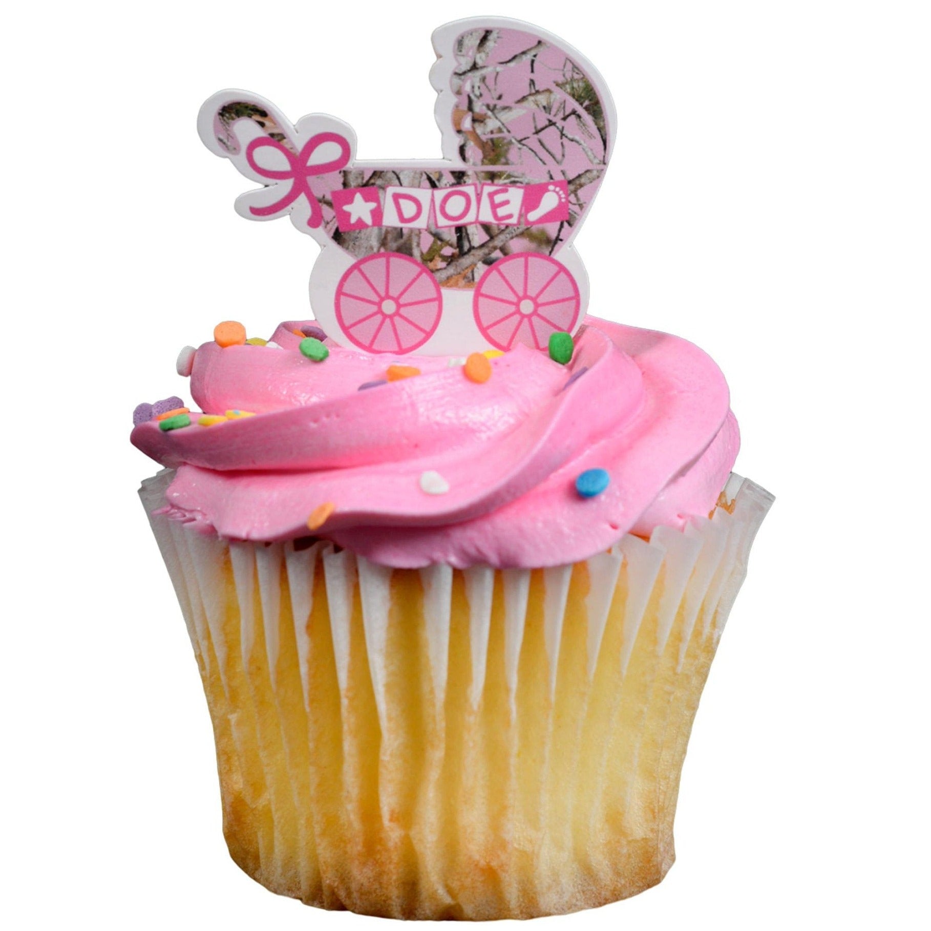 Doe Cupcake Picks - Stesha Party - gender reveal, Girl Baby Shower, hunting