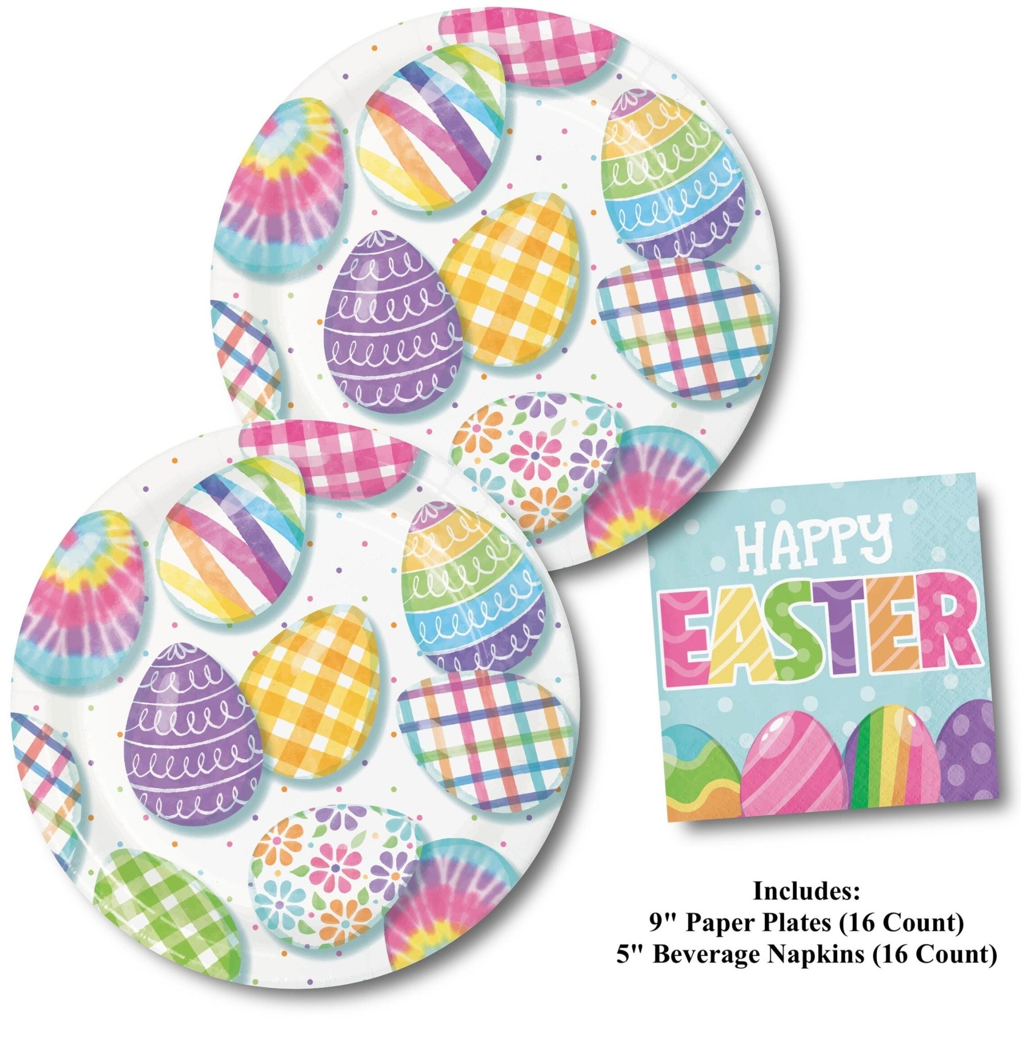 Easter Egg Party Supplies Plates & Napkins - Stesha Party