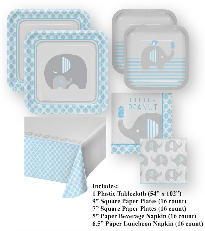 Elephant Party Pack in Blue - Stesha Party