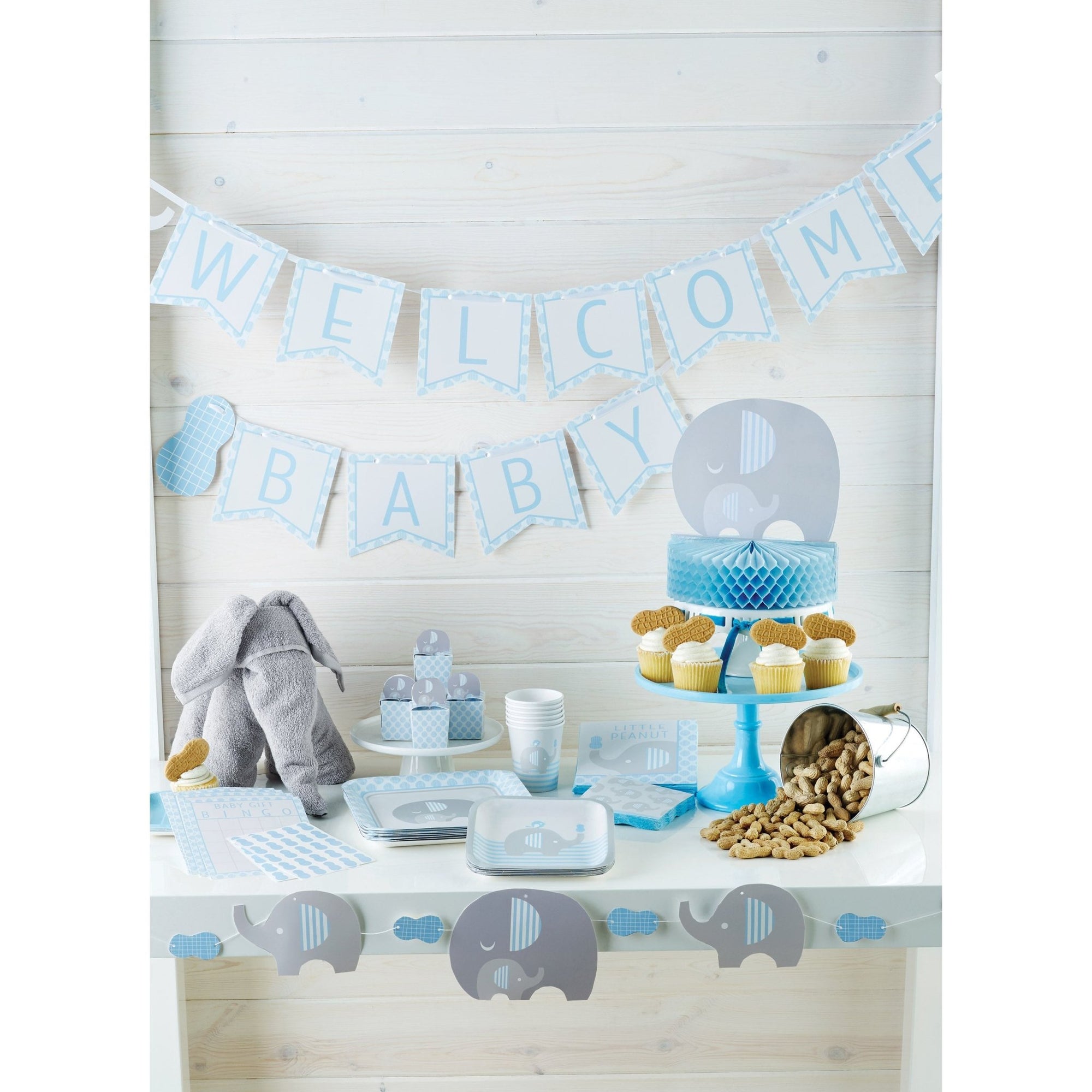 Elephant "Welcome Baby" Banner - Stesha Party