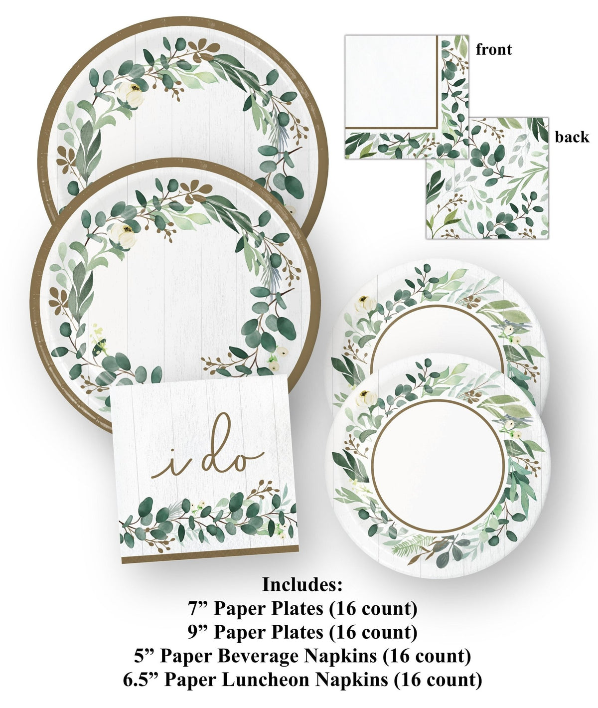 Eucalyptus Wedding Party Set - Stesha Party