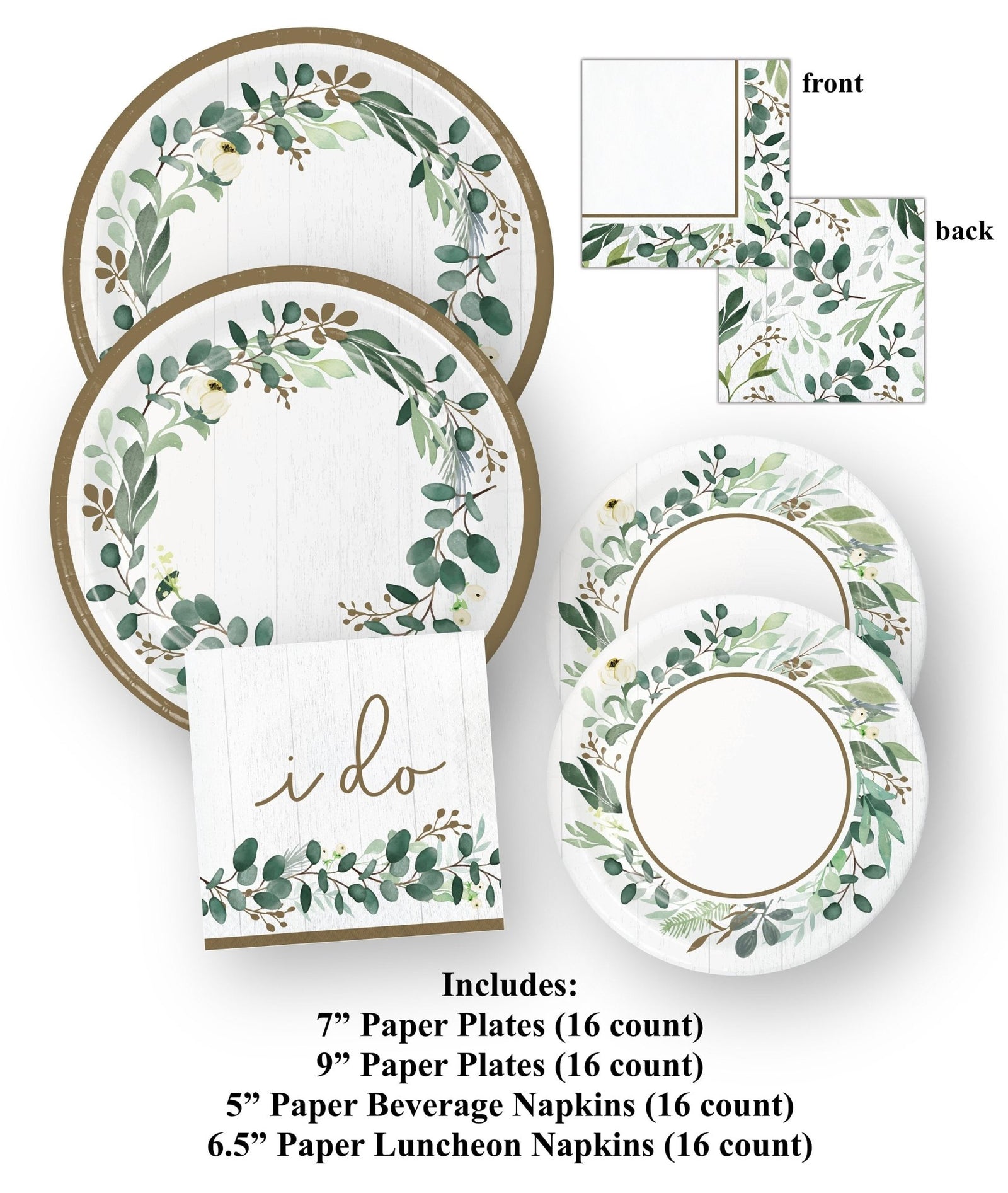 Eucalyptus Wedding Party Set - Stesha Party