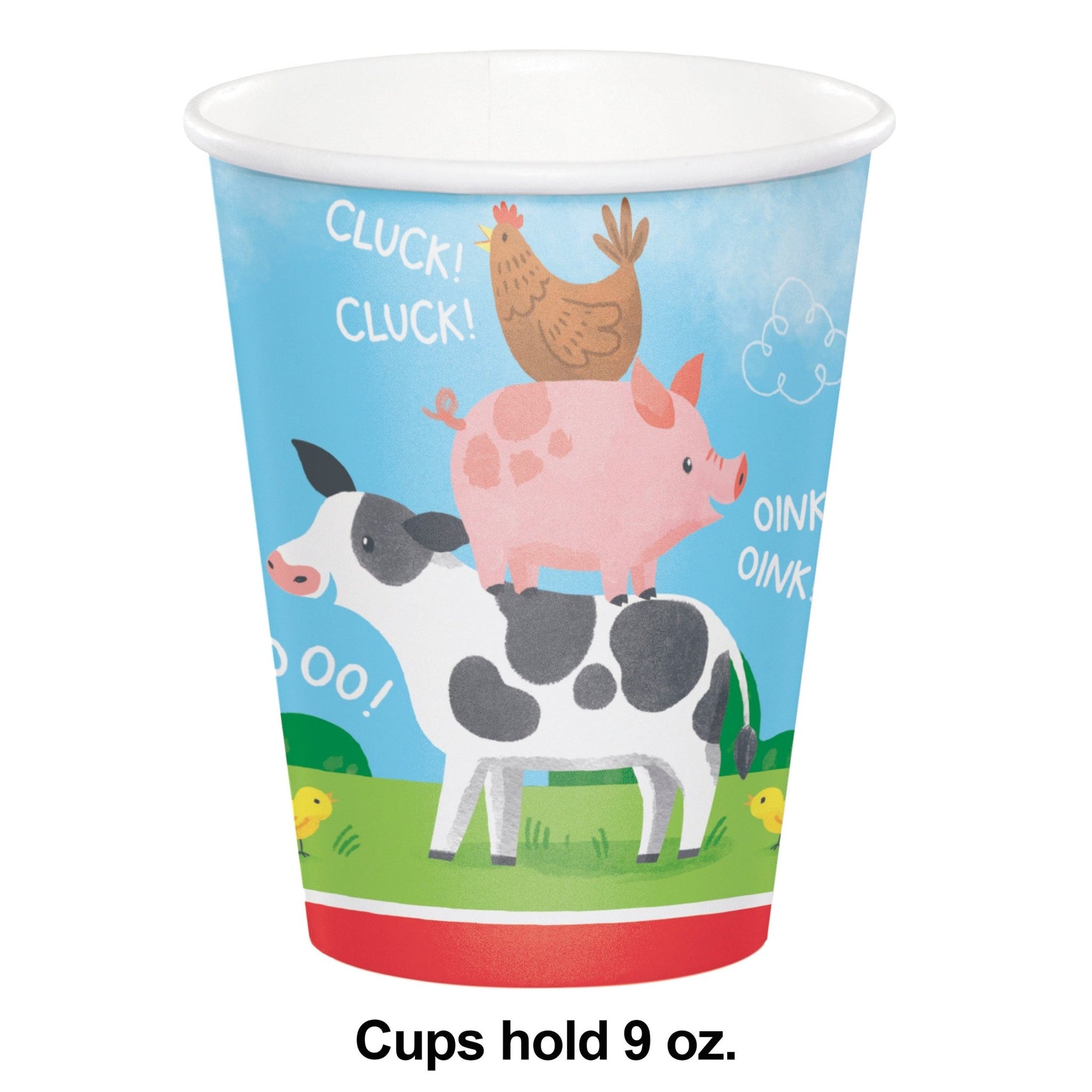 Farm Animal Party Paper Cups - Stesha Party