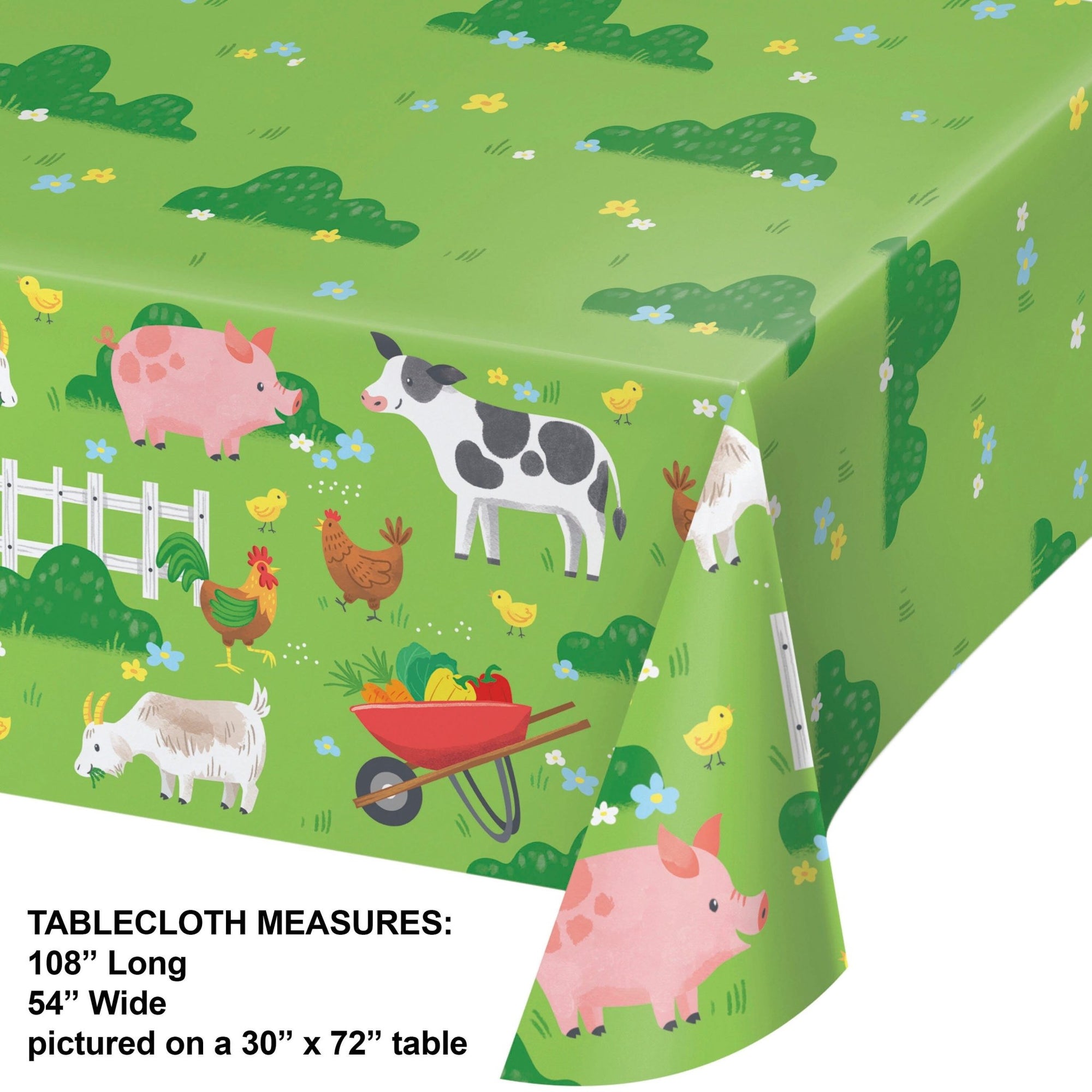 Farm Animals Party Tablecloth - Stesha Party